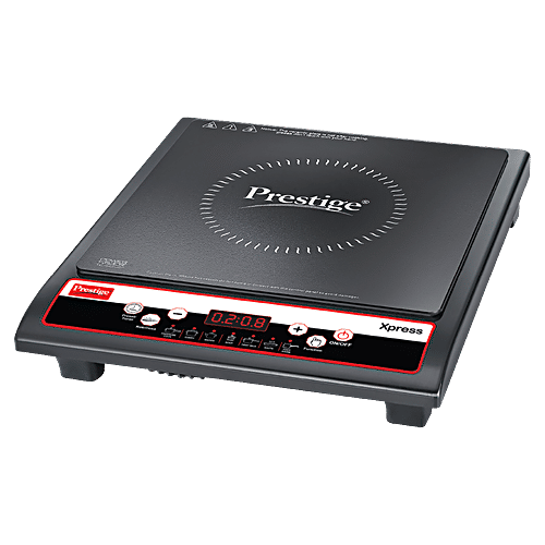 Prestige Xpress 1200W Induction Cooktop With Ceramic Plates, Black, pc