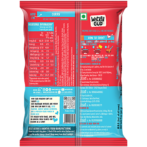 Wickedgud Curry Instant Noodles 69 Gm