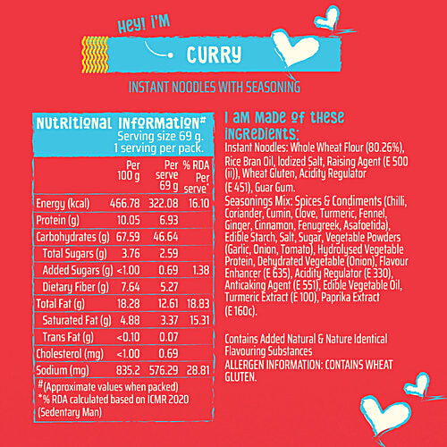 Wickedgud Curry Instant Noodles 69 Gm