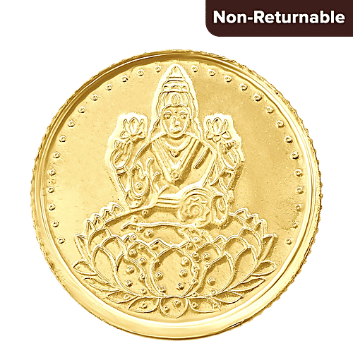 Buy Tanishq 22 Karat Gold Coin With Goddess Lakshmi Motif Online