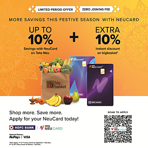 bigbasket Tataneu Credit card flyer, 10 g