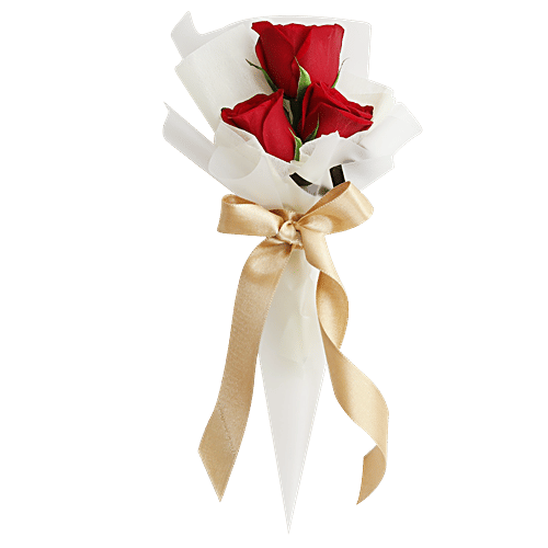 Buy IGP 3 Red Roses - With Ribbon, Valentine's Special Online at Best ...