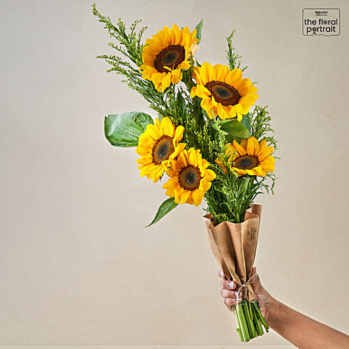 The Floral Portrait Sunflowers Bouquet, pc - Main Image