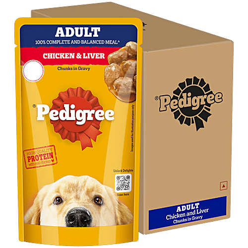 Buy Pedigree Chicken Liver Chunks In Gravy Wet Dog Food Adult