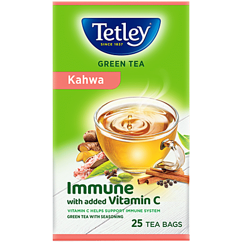 Tetley Green Tea Kahwa, Immune With Added Vitamin C, g