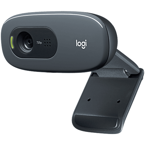 Logitech C270 HD Webcam With Widescreen HD Video Call, Noise-Reducing  Mic, For PC/Mac/Laptop, Black, 720p/30fps, pc