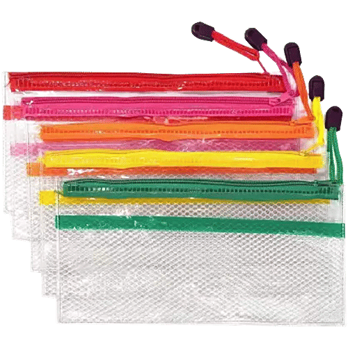 Creative Space Multi-Purpose Transparent Plastic Pencil Pouch, pc