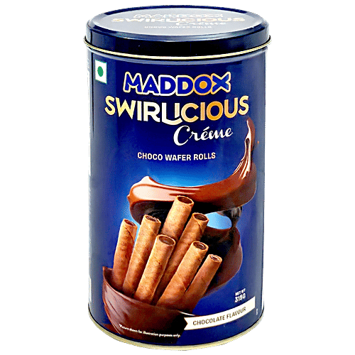 Buy Maddox Swirlicious Creme Chocolate Wafer Rolls Online at Best