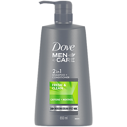 Dove Men+Care Fresh Clean In Shampoo Conditioner, 650 ml