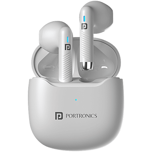 Portronics Harmonics Twins S12 Smart TWS Earbuds White, Unit