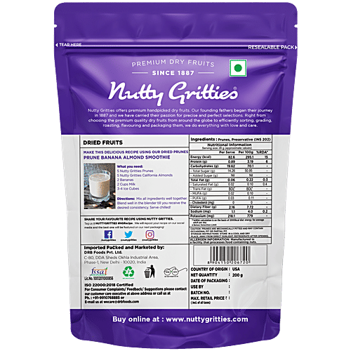 Nutty Gritties Dried & Pitted Prunes