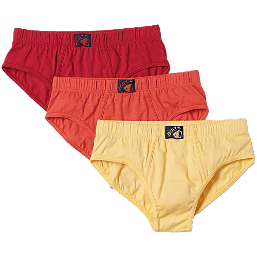 Jockey 3035 Boy's Super Combed Cotton Solid Brief With Ultrasoft Waistband  Assorted, pcs