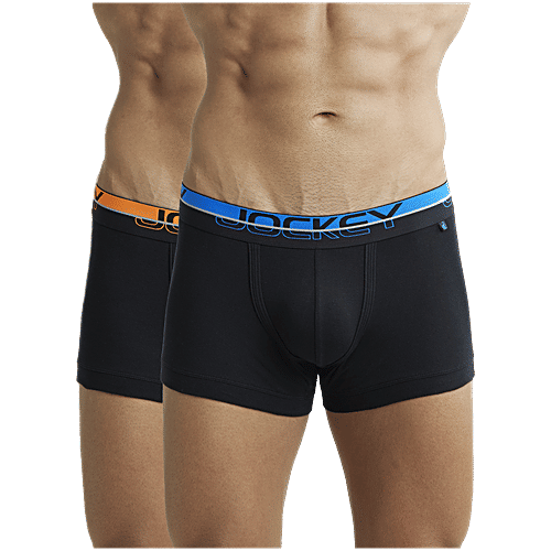 Buy Jockey FP03 Men's Super Combed Cotton Rib Solid Trunk With