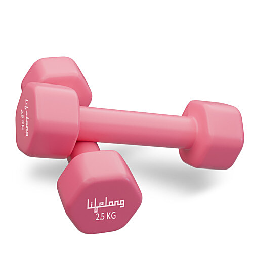 Lifelong Neoprene Coated Dumbbells Pink, pcs