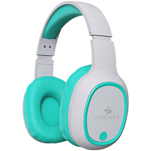 Zebronics Thunder Bluetooth Wireless Over Ear Headphones Sea Green,  pc