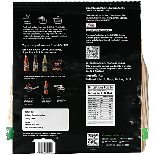 Moi Soi Veg Hakka Noodles 500 Gm