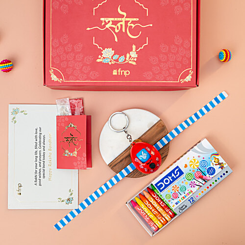Buy FNP Kids' Rakhi Gift Set With Rakhi, Card Envelope Online at