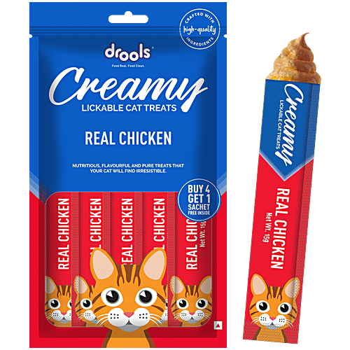 Drools Creamy Real Chicken Lickable Cat Treats, 75 g