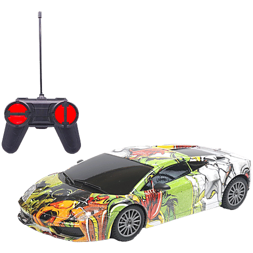Frendo Rechargeable C Type Charging High Speed Racing Remote Control Car  With Headlight, Multicolour, pc