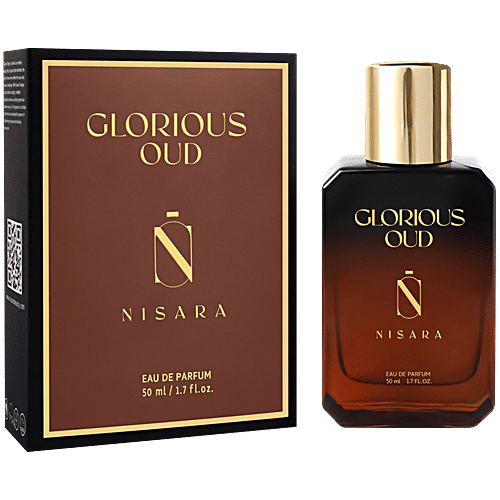Nisara Glorious Oud Woody Amber Unisex EDP Long Lasting Perfume For Men  Women, 50 ml