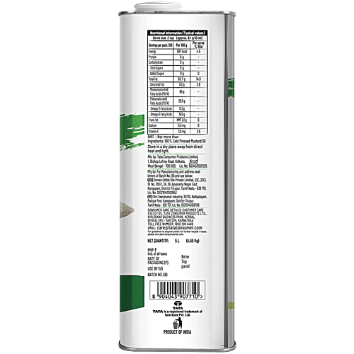 Tata Simply Better Pure & Unrefined Cold Pressed Mustard Oil