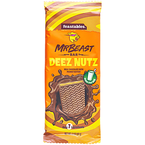 Buy Mr Beast Feastables Deez Nutz Milk Chocolate Bar With Peanut