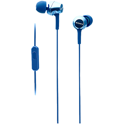 Sony MDR-EX255APLQIN Wired Earphone with Mic (In Ear, Blue), Unit