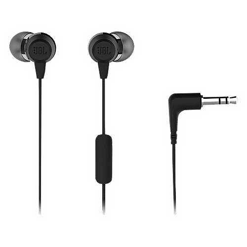 Buy JBL T50HIBLKIN Wired Earphone with Mic (In Ear, Black) Online