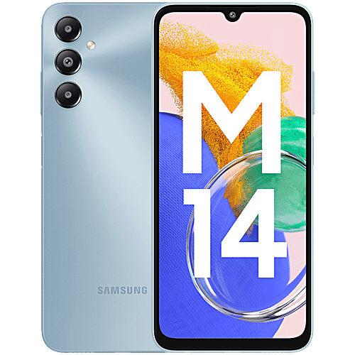 Samsung Galaxy M14 (6GB RAM, 128GB, Arctic Blue), Unit