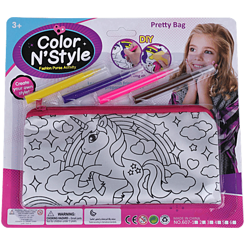 Buy DP DIY Colour N Style Your Pencil Pouch With Colour Pens