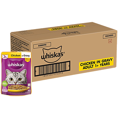 Whiskas Wet Cat Food With Chicken In Gravy Adult 1+ Years, kg