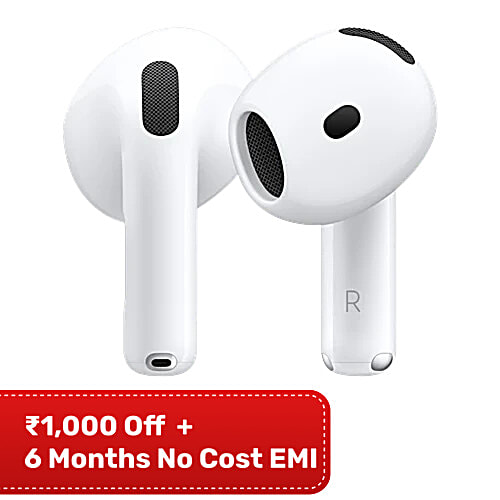 Buy Apple AirPods 4 (USB-C, White) Online at Best Price of Rs