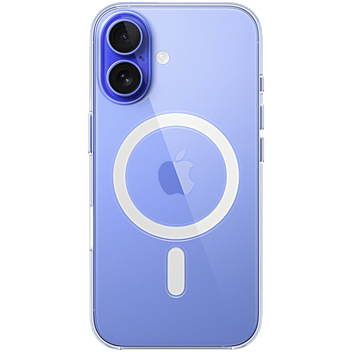 Apple Polycarbonate Back Cover for Apple iPhone 16 (MagSafe Charging Support, Clear), Unit