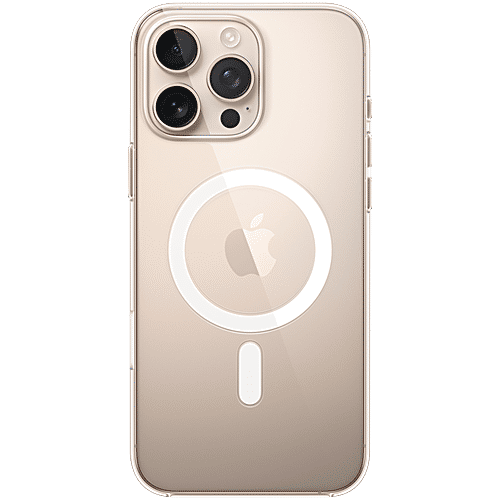 Apple Polycarbonate Back Cover for Apple iPhone 16 Pro Max (MagSafe  Charging Support, Clear), Unit