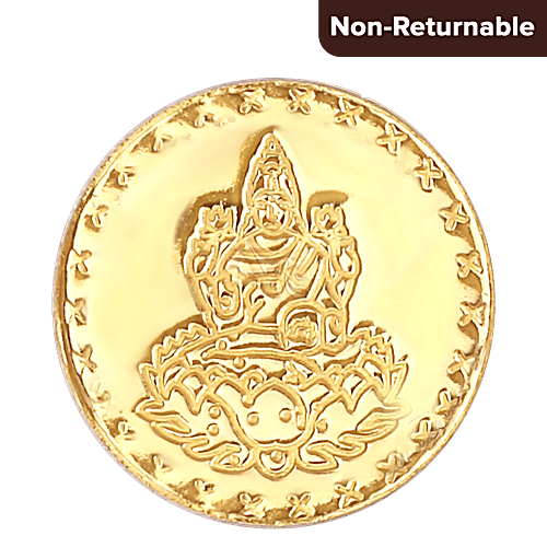Buy Tanishq 24 Karat Gold Coin With Goddess Lakshmi Motif Online