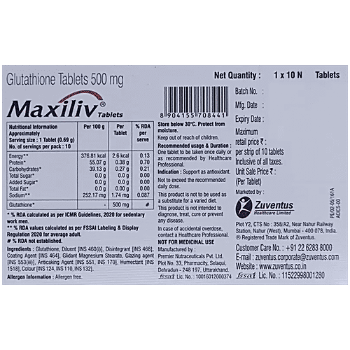 maxiliv glutathione Liposomal Glutathione Capsules main image 0