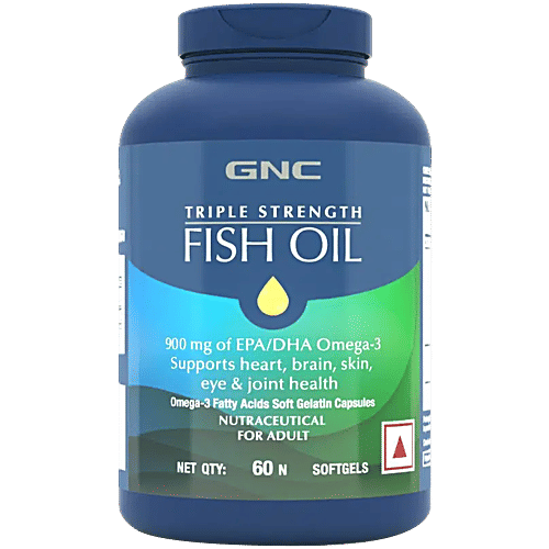 Buy Gnc Triple Strength Fish Oil Soft Gelatin Capsules With Omega 3 ...