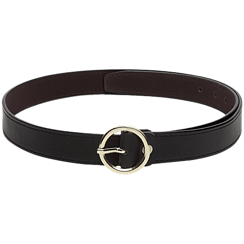 Leather Belt Women's Belt Sizes In Cm Apsis Black Waist Belt - Main Image