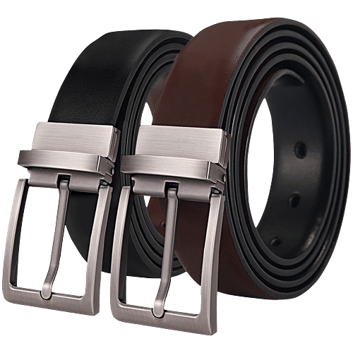 Scharf Black Brown Reversible Belt For Men, pc