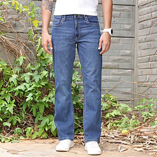 Thomas Scott Indigo Blue Slim Fit Lightly Washed Jeans, pc