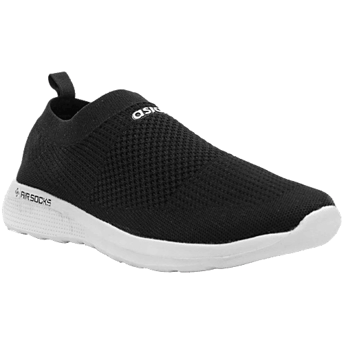 Buy Asian Footwear Men's Black Walking Shoes Online at Best Price