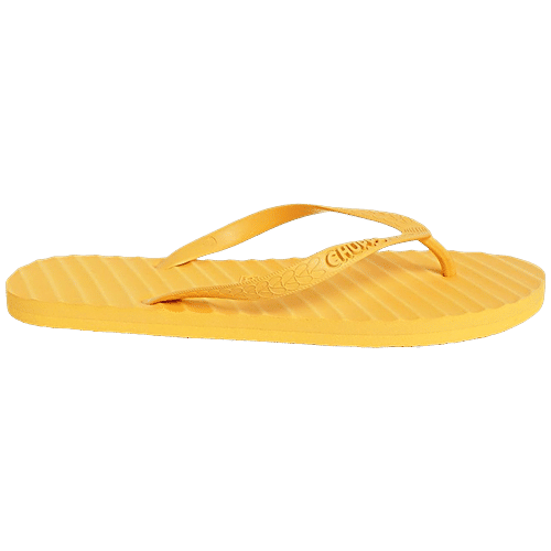 Chupps Men's Banana Leaf Monocrome Gold Fusion Flip Flops, Pair