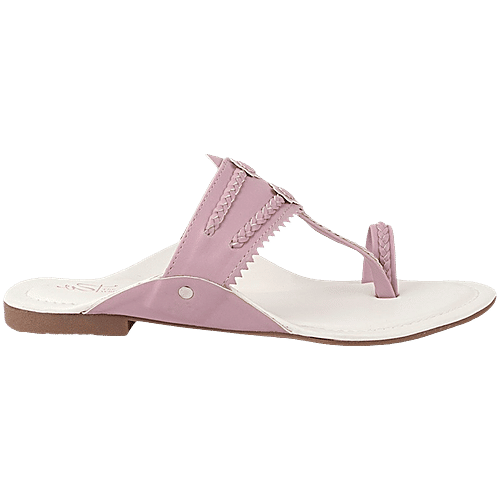The White Pole Women's Pink Toe Ring Sandals, Pair