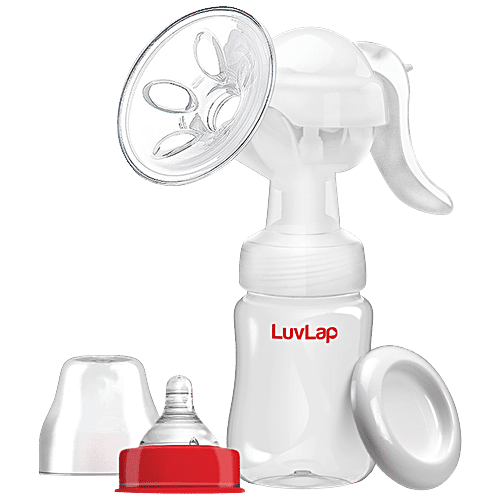 LuvLap Manual Breast Pump Level Suction Adjustment, BPA Free, pc