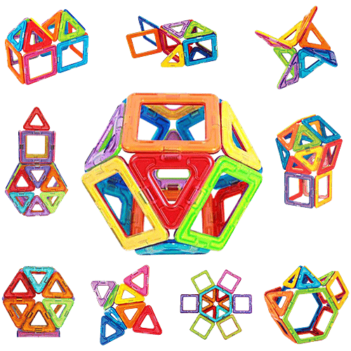 Wembley Magnetic Blocks Toys For Kids Aged 3+ Magnet Puzzle Game,  Multicolour, pc
