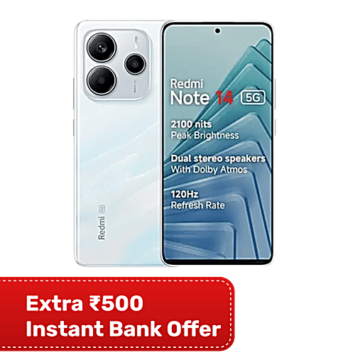 Redmi Note 14 5G 6GB RAM, 128 GB, Mystique White, Unit