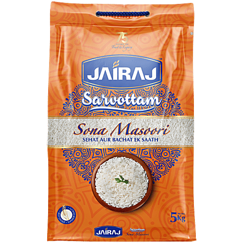 Buy Jairaj Sarvotam Sona Masoori Rice Online at Best Price of Rs 439.69 ...