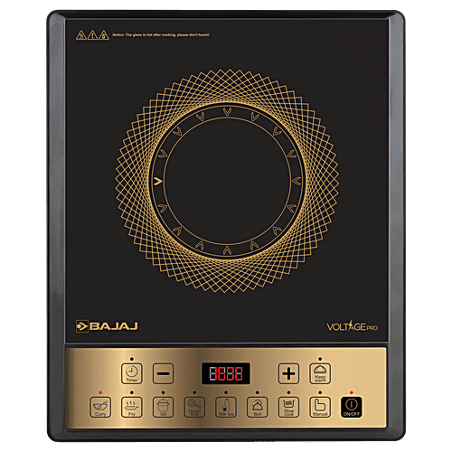 Bajaj Electricals ICX 190TS 1900W Induction Cooktop With 12 Preset Menus,  Unit
