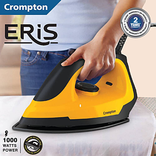 Crompton ACGEI-ERIS 1000 W Dry Iron (YELLOW & BLACK) - high-quality product