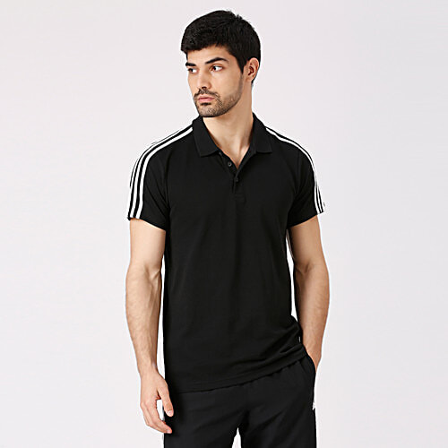 Buy Adidas Base 3S Polo - Black Online at Best Price of Rs 1799